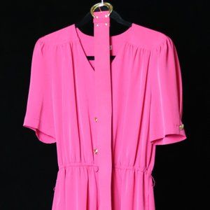 Hot Pink Antique Dress with Belt